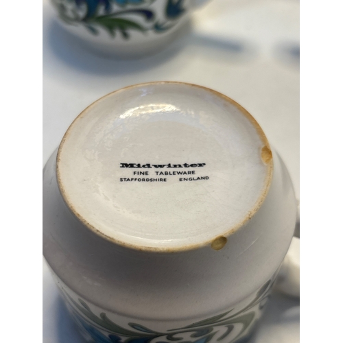 23 - Midwinter fine tableware tea set from Staffordshire, England, includes one teapot and six matching c... 