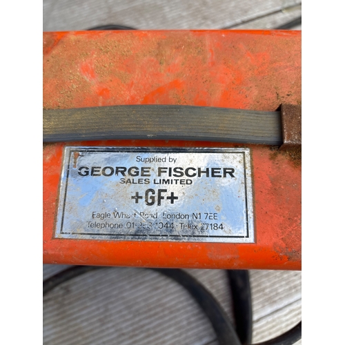 50 - George Fischer electrofusion welder, supplied by George Fischer Sales Limited, featuring cables and ... 