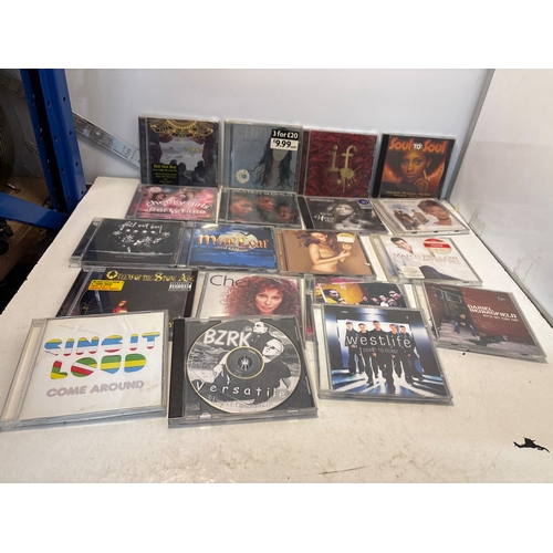 126 - Music CDs featuring various genres and artists. Includes album covers with jewel cases. Condition va... 