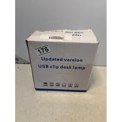 176 - Updated version USB clip desk lamp in original box.