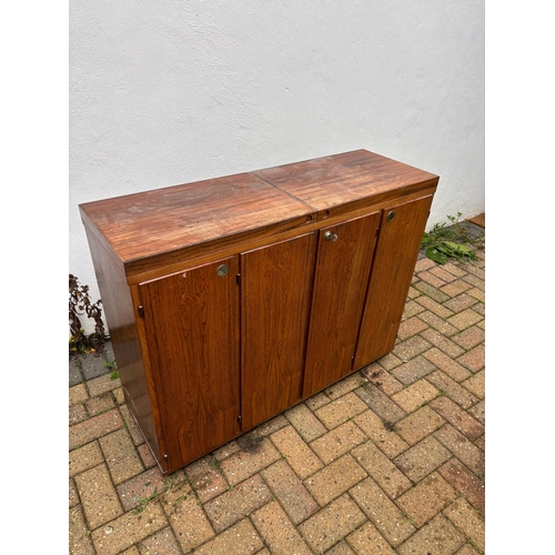 61 - Danish Captain's Drinks cabinet designed by Reno Wahl Iversen for Dyrlund. Crafted from wood with a ... 