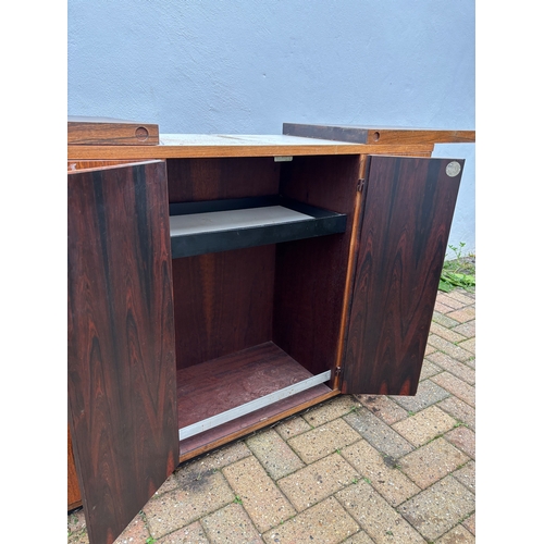 61 - Danish Captain's Drinks cabinet designed by Reno Wahl Iversen for Dyrlund. Crafted from wood with a ... 