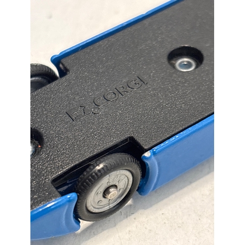 95 - Corgi die-cast Bluebird model in blue with UK flags.