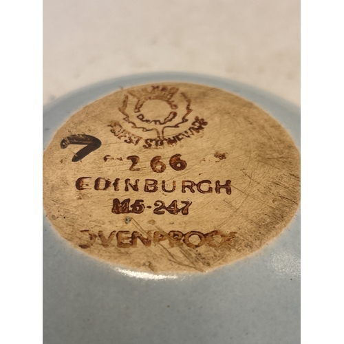 8 - ceramic bowl with floral decoration, marked Edinburgh.