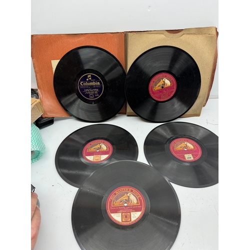 228 - Antique 78 RPM Record Lot – Columbia & His Master’s Voice (Shellac Discs) 6 in total 1 is cracked