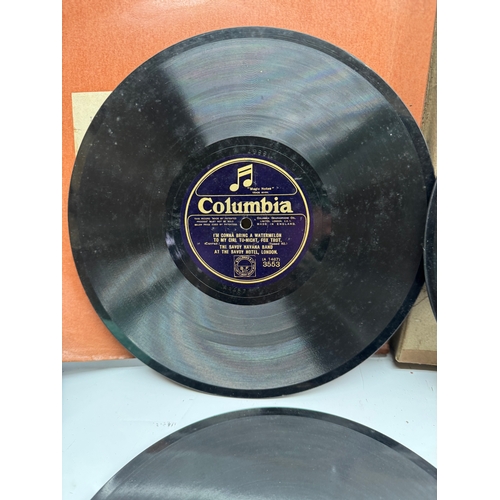228 - Antique 78 RPM Record Lot – Columbia & His Master’s Voice (Shellac Discs) 6 in total 1 is cracked