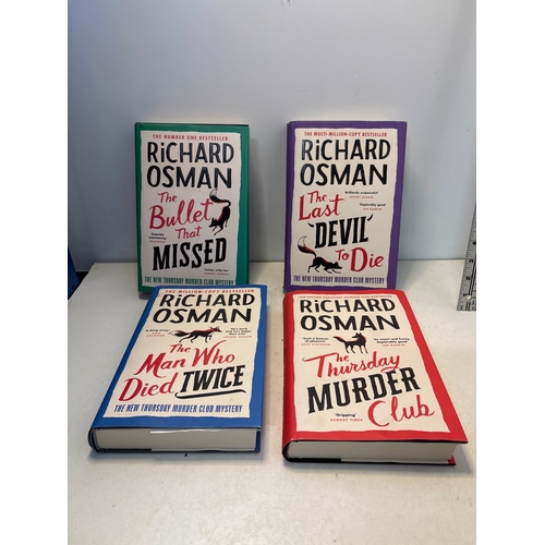 103 - Four hardcover books by Richard Osman, including 'The Bullet That Missed,' 'The Last Devil To Die,' ... 