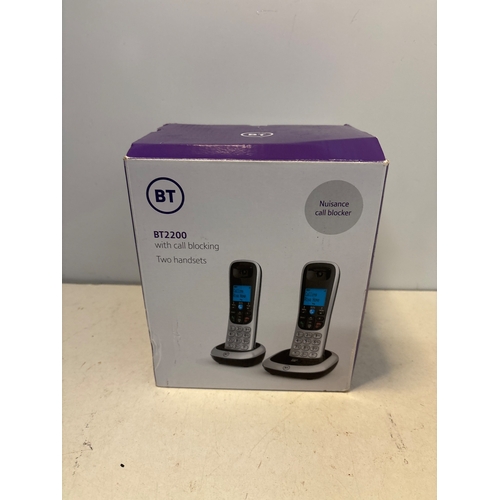 106 - BT2200 cordless telephones with call blocking; in original packaging.