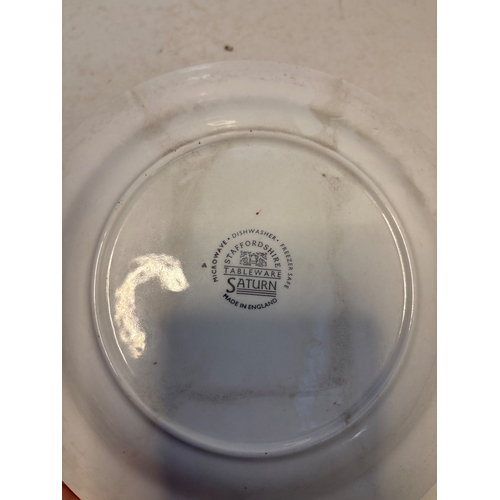 129 - Royal Pottery Saturn Devon map plate with  border.