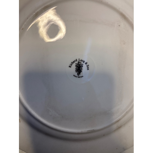 130 - Richard Lang & Son ceramic plate featuring a map of the Isles of Scilly, detailed with a gold rim an... 