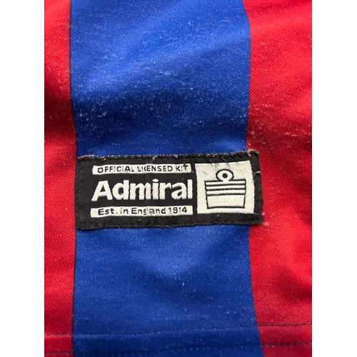 133 - Crystal Palace FC jersey by Admiral, red and blue stripes, official merchandise, badge embroidered.