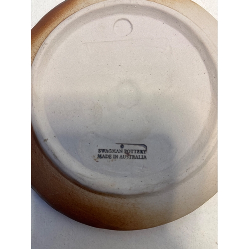 142 - Swagman Pottery plate featuring Australian animal design, marked 