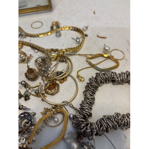 149 - Costume jewelry in various materials, designs, and conditions. Includes necklaces, earrings, bracele... 