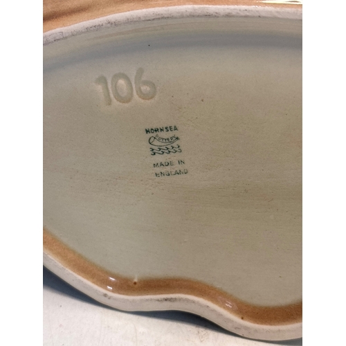 190 - Hornsea ceramic planter with lamb and rabbit design, marked on base. Made in England.