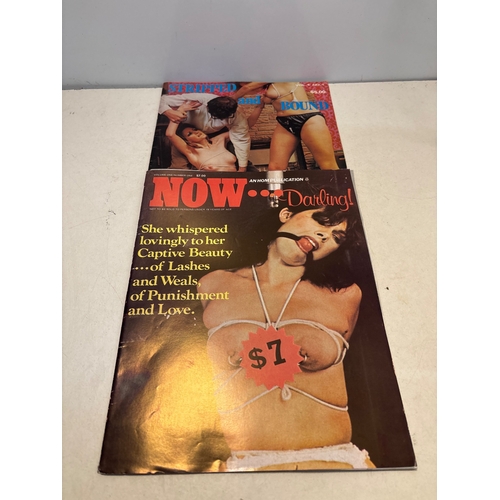 61 - Two 1970s vintage adult magazines featuring themed covers, titles NOW and Bound.both volume 1 number... 