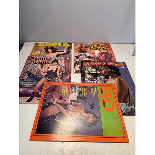 74 - 1970s adult magazines featuring various mature themes and provocative covers. Lot includes five issu... 