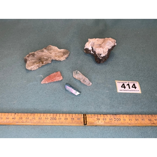 414 - Unpolished Mineral/Crystal Selection - 5 pieces