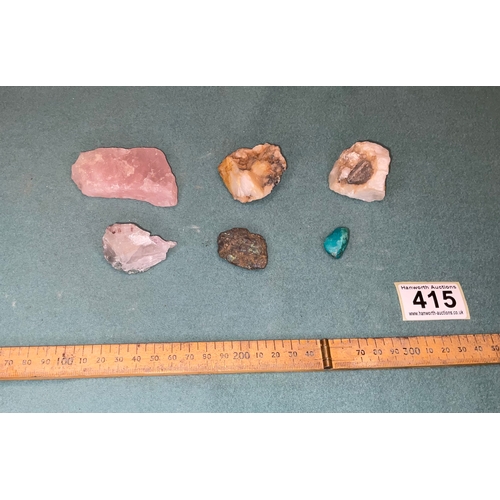 415 - Unpolished Mineral/Crystal Selection - 6 pieces