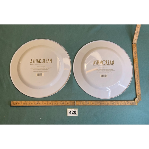 420 - 2 x Ashmolean Metal Plates