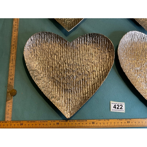 422 - 4 x Heart Serving Plates