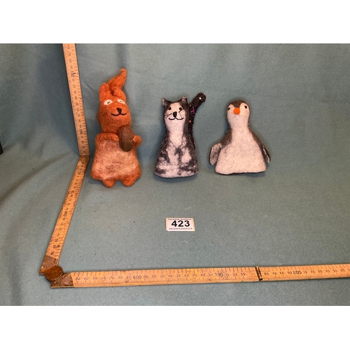 423 - 3 x Felt Egg Warmers
