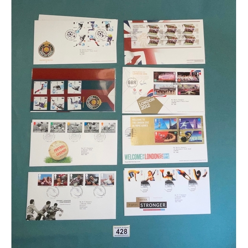428 - 8 First Day Cover - Sports