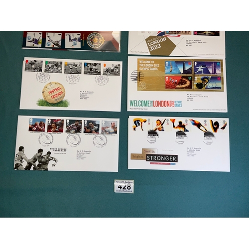 428 - 8 First Day Cover - Sports