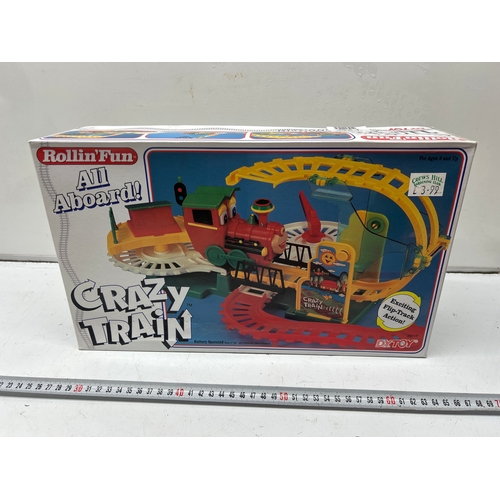 217 - Rollin’ Fun “Crazy Train” Battery Operated Toy Train Set – Boxed