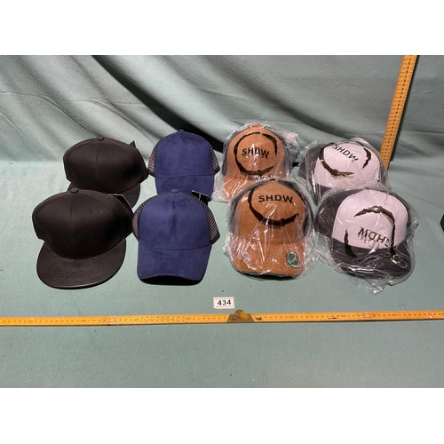434 - 8 x New Baseball Hats