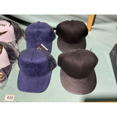 435 - 8 x New Baseball Hats