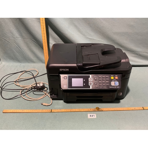 441 - EPSON Workforce WF-3620 Printer/Scanner/Copier - Untested (not postable)