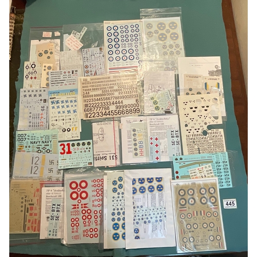 445 - Joblot Vintage Decals for Scale Model Kits (AF)