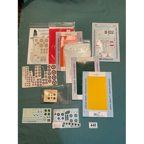 446 - Joblot Vintage Decals & Decal Trims for Scale Model Kits (AF)