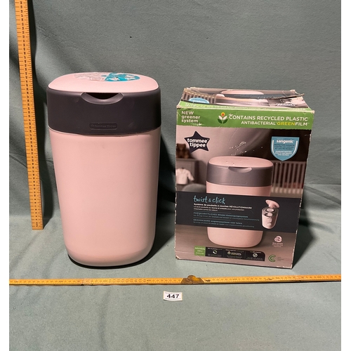 447 - New Tommee Tippee Twist & Click Nappy Bin - Bin Only
(not postable)