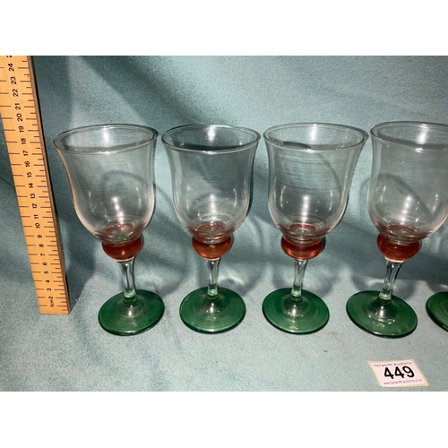 449 - 7 Wine Glasses (not postable)