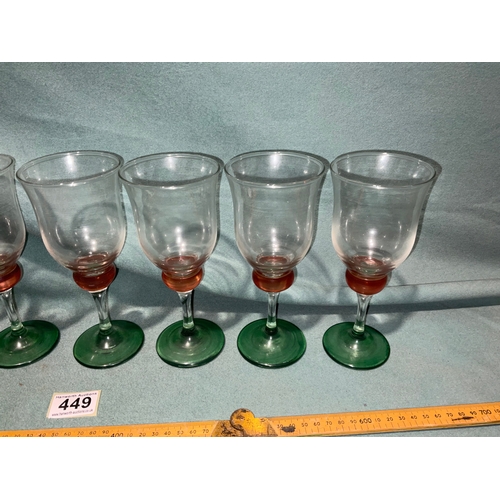 449 - 7 Wine Glasses (not postable)