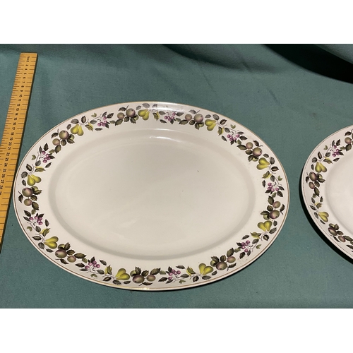 450 - 2 x Staffordshire Mid-Winter Serving Plates - 38cm/35cm (not postable)