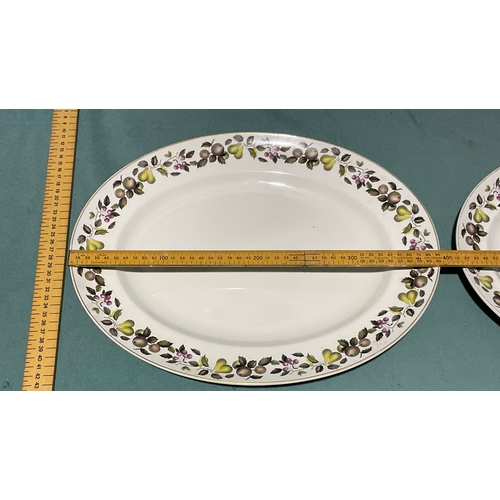 450 - 2 x Staffordshire Mid-Winter Serving Plates - 38cm/35cm (not postable)