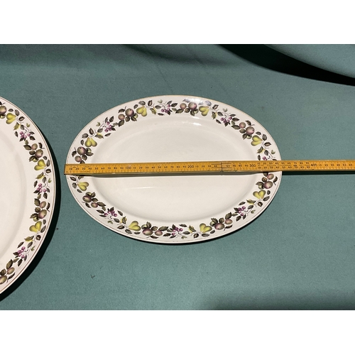 450 - 2 x Staffordshire Mid-Winter Serving Plates - 38cm/35cm (not postable)