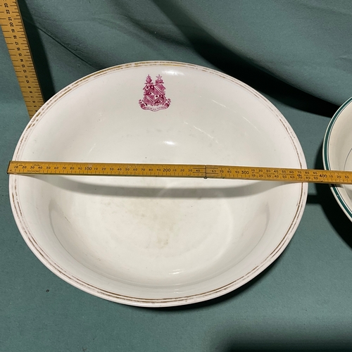 451 - 2 x Large Vintage Washbowls (not postable)