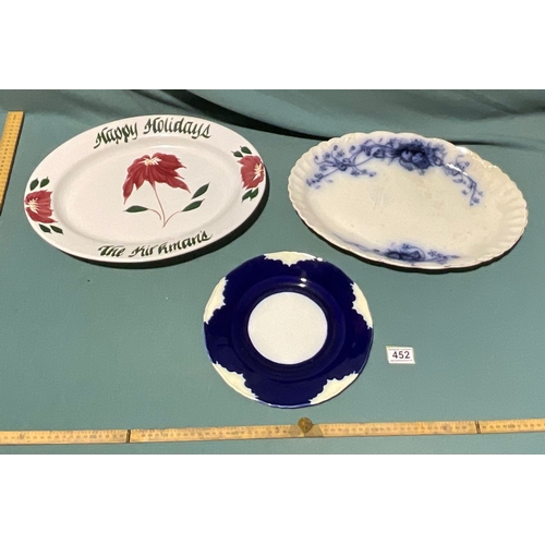 452 - 3 x Plates - 27cm, 42cm, 41cm (not postable)
