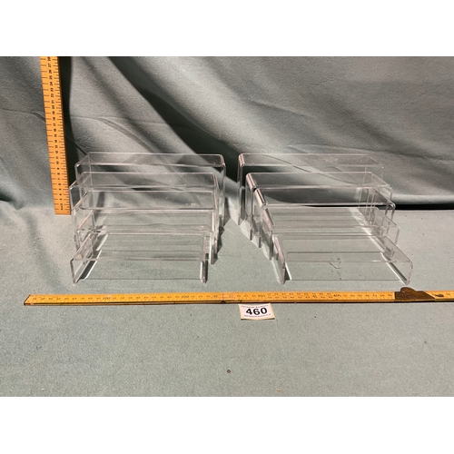 460 - 2 x 5 Tier Acrylic Display Stands, 4cm-12cm high