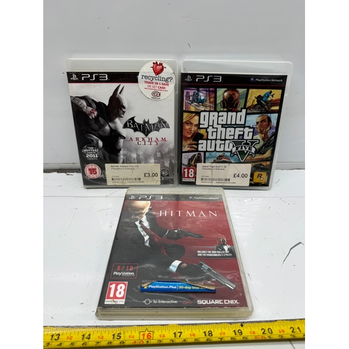 291 - PS3 Game Bundle – Batman Arkham City, GTA V & Hitman Absolution