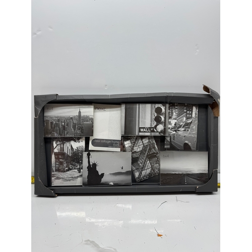 299 - Large Black Next Photo Collage Frame with Sample Prints