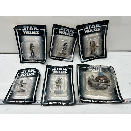 274 - Star Wars 2007 Mini Figurines Job Lot – 6 Sealed Blister Packs (Oola, Troopers, Max Rebo)