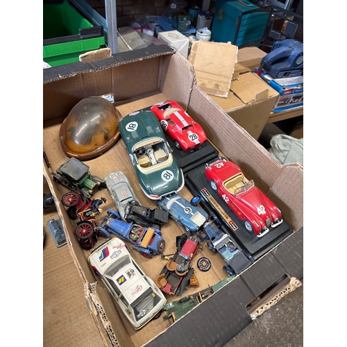 49 - Diecast cars and tractors, mixed condition not postable.