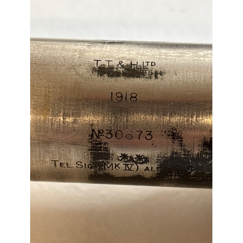 28 - 1918 T.T. & L telescope, Mk IV, serial No. 30673.
