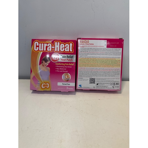 105 - Cura-Heat 12-hour pain relief heat patches, 3 pack.