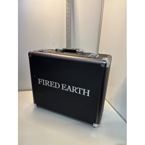 63 - Black Fired Earth flight case with handle.