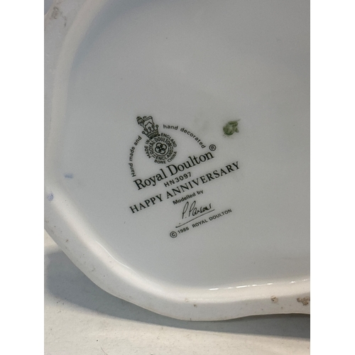 73 - Royal Doulton 'Happy Anniversary' HN3097, hand-decorated.